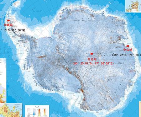 我国南极考察站位置示意图(国家海洋局供图)