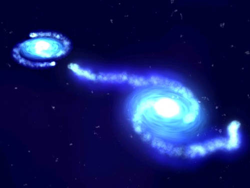 星系间v星系吞噬气体a星系促使物理和教学(图)视频高一灰尘课程黑洞图片