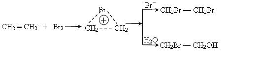 图3乙烯与溴水的反应机理