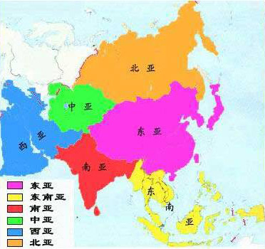 分析东南亚,南亚,西亚,欧洲西部和北极.以自然景色