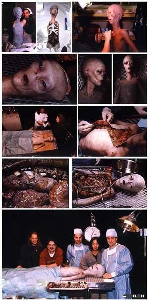 "解剖"外星人绝密照片(图10)1995年,英国飞碟研究会声称,在