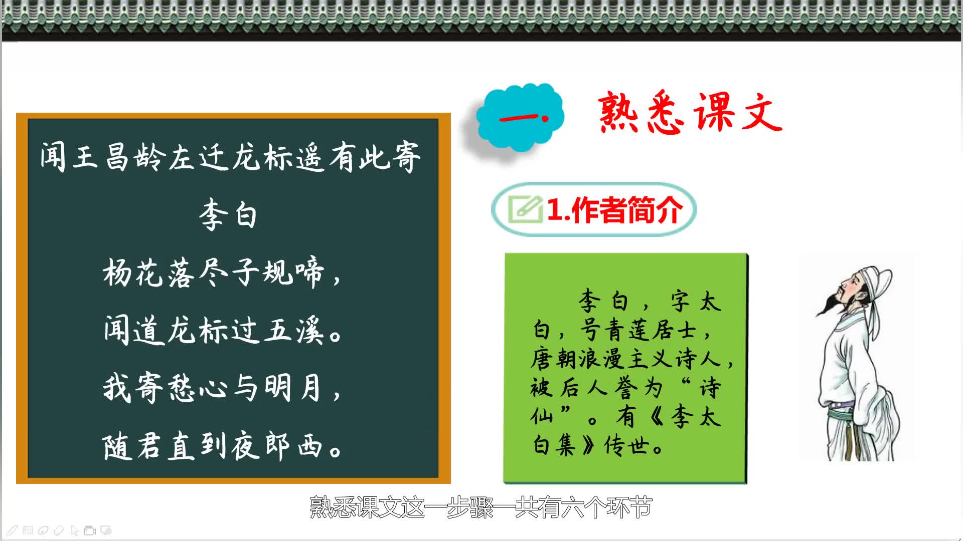 【限時免費】2 聞王昌齡左遷龍標遙有此寄-【視頻】初中語文古詩文不