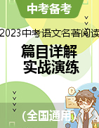 2023年中考語文名著閱讀重點篇目詳解+實戰(zhàn)演練