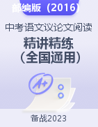 2023年中考語(yǔ)文議論文閱讀精講精練（全國(guó)通用）