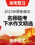 2023年高考语文名师临考下水作文精选