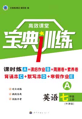 【寶典訓(xùn)練】2024-2025學(xué)年新教材七年級(jí)上冊英語高效課堂(滬教版2024)