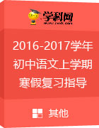 2016-2017学年初中语文上学期寒假学习指导