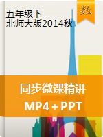 【精品】同步微课精讲（MP4＋PPT）北师大版（2014秋）-五年级数学下册