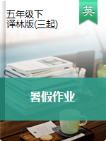 五年級(jí)下冊(cè)英語(yǔ)試題-暑假作業(yè) (無(wú)答案)    譯林版（三起）