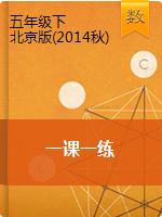 【一课一练】五年级下册数学同步练习   北京版