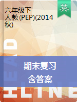 【期末复习】六年级下册英语专项试题     人教PEP（2014秋） (含答案)