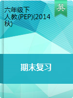 六年級下冊英語試題--期末復習試題  人教（PEP）含答案