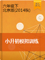 六年级下册数学试题-小升初模拟训练   北京版（2014秋）含答案