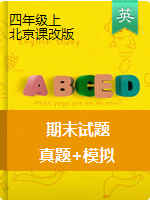 四年级上册英语试题-期末测试北京课改版