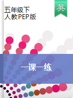 五年级下册英语一课一练  人教版(PEP) （PDF版无答案）