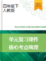 【名師課堂】四年級(jí)數(shù)學(xué)下冊(cè)同步單元核心考點(diǎn)梳理（復(fù)習(xí)課件）  人教新課標(biāo)版