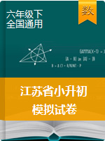 【精品原创】2020年江苏省小学数学毕业考试模拟试题    通用版（含答案）