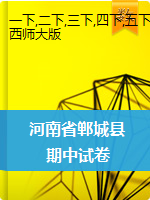 河南省郸城县数学1-6年级下册2019-2020年第二学期期中检测卷   西师大版 （图片版，无答案）
