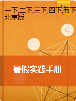1-5年级下册数学试题-暑假实践手册     北京版（无答案，PDF版）