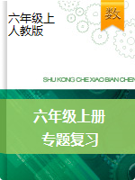 【課件】六年級上冊數學課件專題復習-人教版