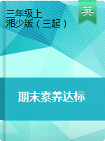 【3套】英語三年級上冊期末素養(yǎng)達標(biāo)測試卷 （含答案及聽力音頻）湘少版三起