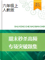 【金牌名師·奪分好題】六年級上冊數學期末秒殺高頻考點專項突破題集 人教版（ 含答案）