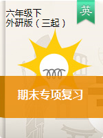 六年級(jí)下冊(cè)英語(yǔ)試題-期末專項(xiàng)復(fù)習(xí)（圖片無(wú)答案）三起外研版