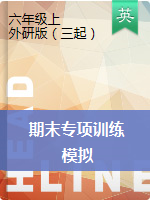 六年級(jí)上冊(cè)英語試題-期末專項(xiàng)復(fù)習(xí)+模擬（圖片無答案）三起外研版