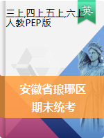 安徽省滁州市琅琊区英语三-六年级2020-2021学年上学期期末教学质量检测（人教pep，图片版，无答案）