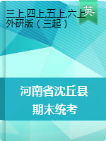 河南省周口市沈丘县英语三-六年级2020-2021学年上学期期末教学质量监测试卷（外研版，含答案）