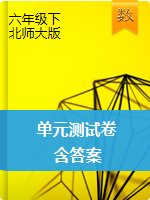 六年級(jí)下冊(cè)數(shù)學(xué)單元測(cè)試-  北師大版（含答案）