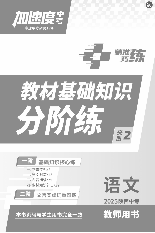 【加速度中考】2025年陜西中考語文教材基礎知識分階練