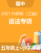 【期中语法专项】2021年外研三起 五年级上册英语期中语法检测卷（含答案） 