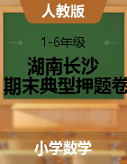 湖南省长沙市2022-2023学年1-6年级下册数学期末真题精选典型预测卷（人教版）