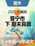 广东省揭阳市普宁市语文1-6年级第二学期期终学生素质监测 2020-2021学年（部编版，PDF版）