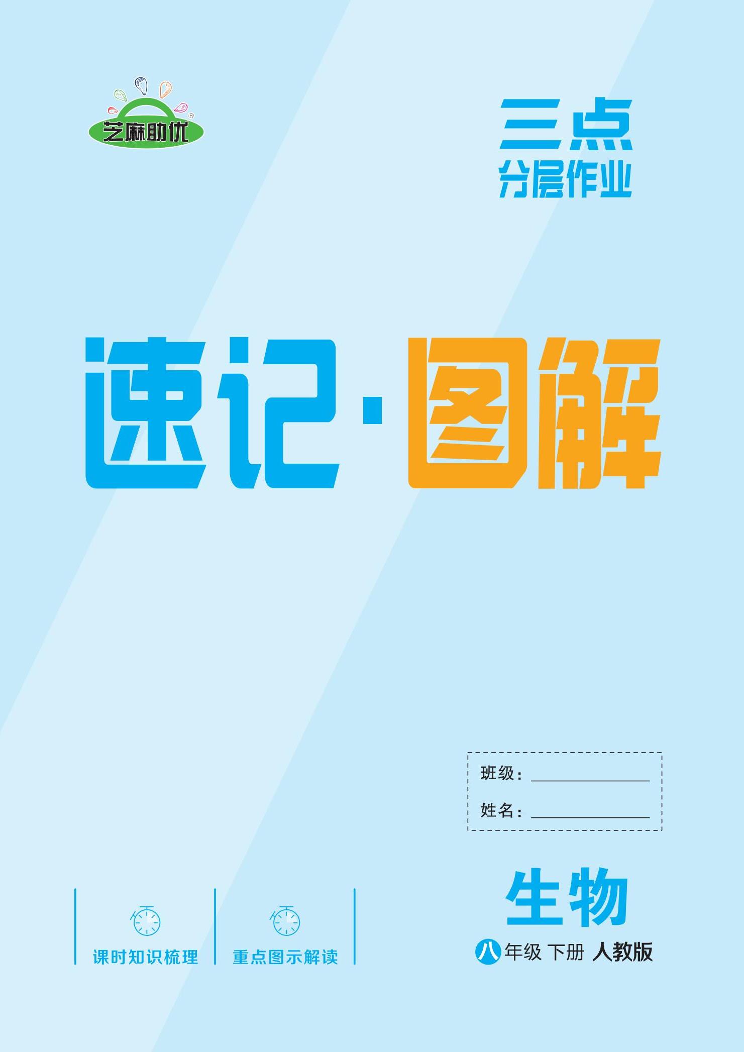 【精英新課堂·三點分層作業(yè)】2024-2025學(xué)年八年級下冊生物學(xué)速記圖解（人教版2012）