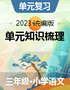 2023-2024学年语文三年级上册 单元知识梳理+过关练习 统编版