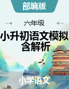 2021年江苏省部分小升初语文模拟试卷（含解析）部编版   