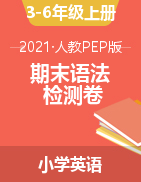 【语法专项】3-6年级上册英语 期末语法检测卷 人教PEP版（含答案）