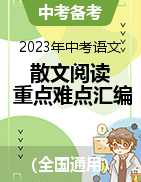 2023年中考語(yǔ)文閱讀理解之散文閱讀重點(diǎn)難點(diǎn)匯編