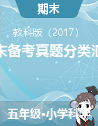 2024-2025學年五年級科學上學期期末備考真題分類匯編（教科版）