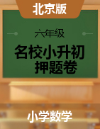 【考前冲刺，5套】2021年名校小升初数学押题卷     北京版（含答案）