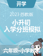 （小升初入學(xué)分班模擬）2023年六年級(jí)暑假小升初數(shù)學(xué)重點(diǎn)名校入學(xué)分班考試調(diào)研卷（一）（A3版）（北師大版+蘇教版）