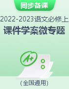 2022-2023学年高一语文同步精读课件及课前预习学案 （统编版必修上册）