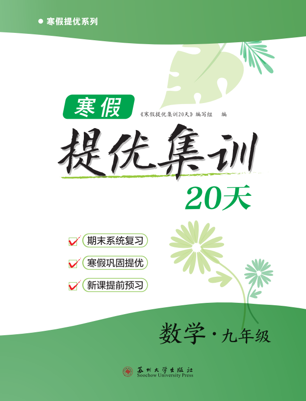 【寒假提優(yōu)集訓】2024-2025學年九年級數(shù)學20天（蘇科版）