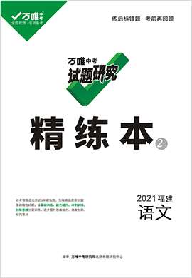 2021【万唯中考】福建试题研究精练本语文