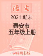 【黄冈名卷】山东省泰安市2021秋五年级语文上册期末试题