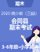 湖南省怀化市会同县英语三-六年级第二学期期末考试 2019-2020学年